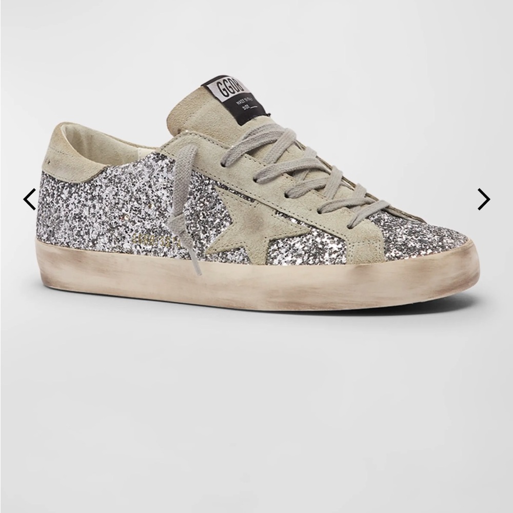 Golden Goose Women's Glitter Silver Sneakers